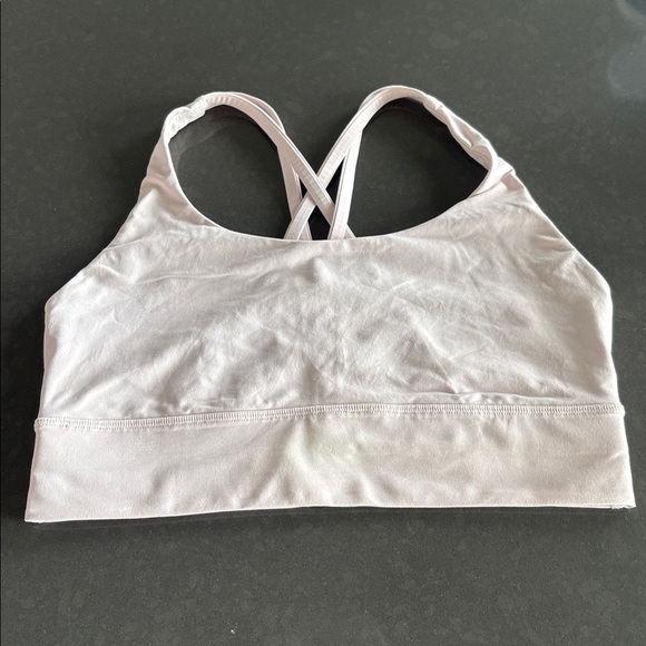 Pink Lululemon Energy Longline Bra with criss-cross back straps & removable pads - Picture 6 of 9